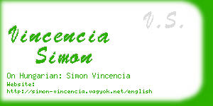 vincencia simon business card